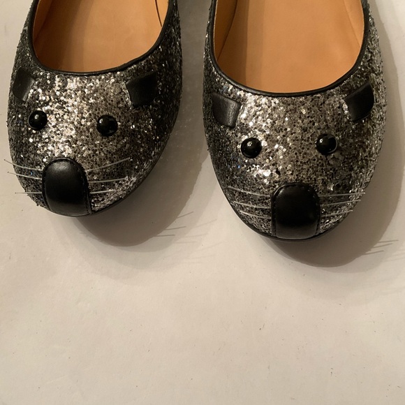 Marc Jacobs grey glitter mouse w/whisker shoes. - Picture 3 of 4